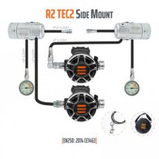 Sidemount regulator set Tecline TEC2